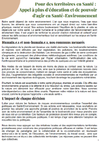 Pour des territoires en Santé : Appel à plus d’éducation et ... Image 1